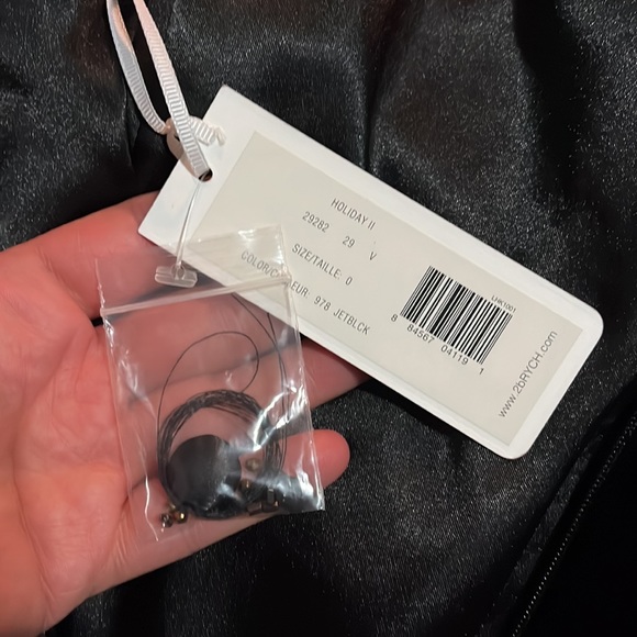 $345 Anthropologie 2brych Sz 0 Velvet party dress gorgeous new nwt pleated lbd - Picture 13 of 16